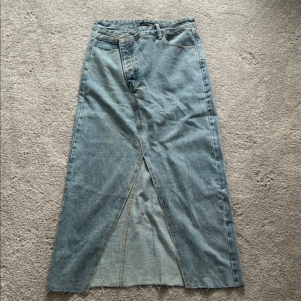 JLUXLABEL Blue Denim Maxi Skirt - NWT